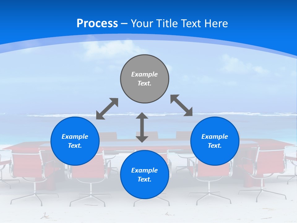 Meeting Room In A Tropical Beach PowerPoint Template