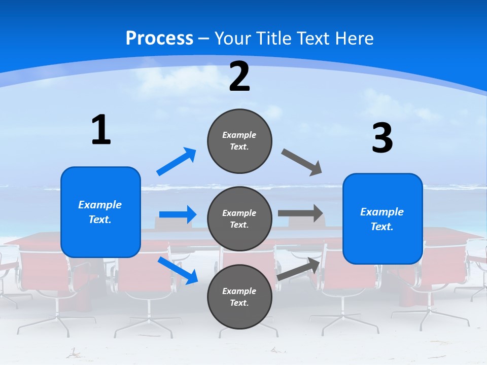 Meeting Room In A Tropical Beach PowerPoint Template