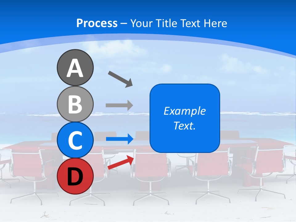 Meeting Room In A Tropical Beach PowerPoint Template