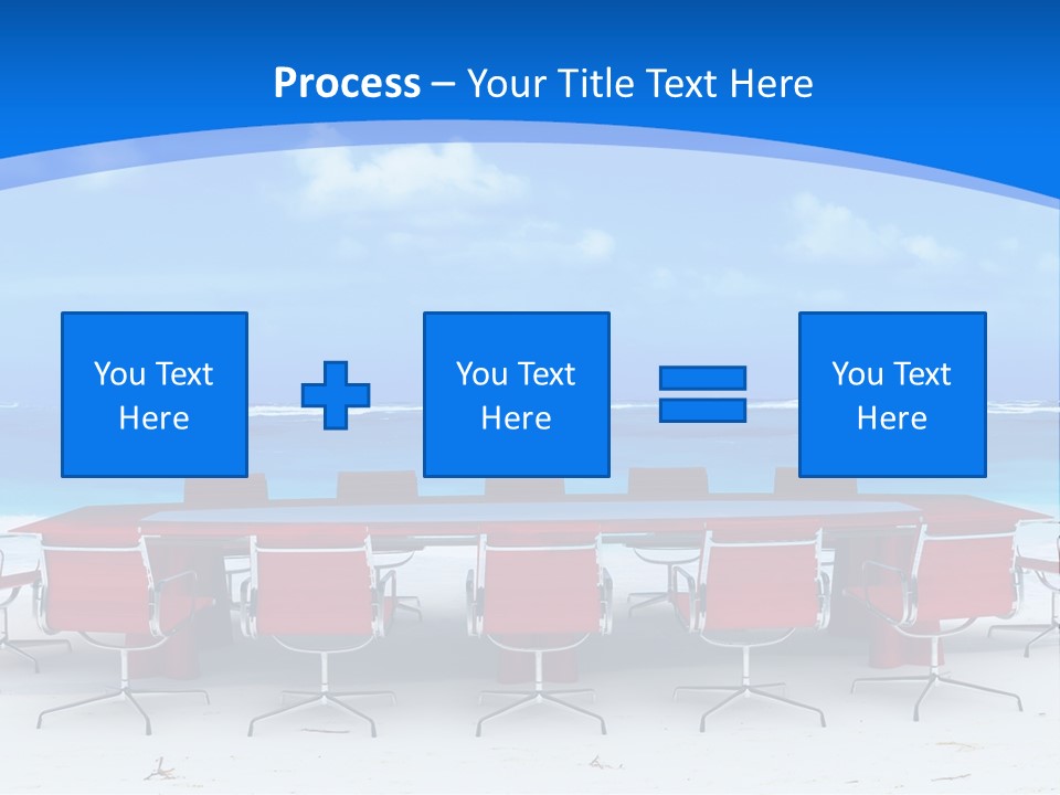 Meeting Room In A Tropical Beach PowerPoint Template