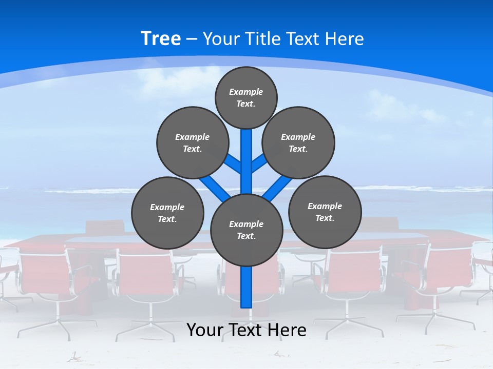Meeting Room In A Tropical Beach PowerPoint Template