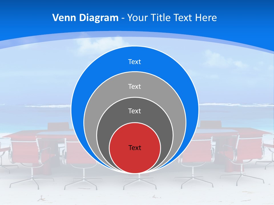 Meeting Room In A Tropical Beach PowerPoint Template