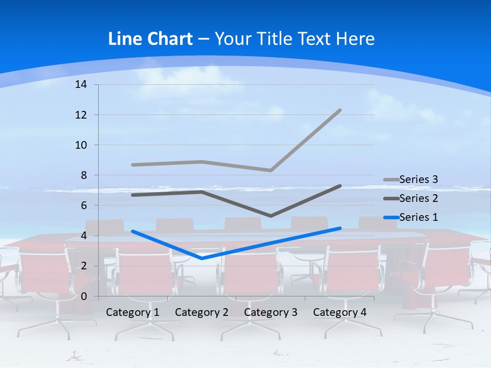 Meeting Room In A Tropical Beach PowerPoint Template
