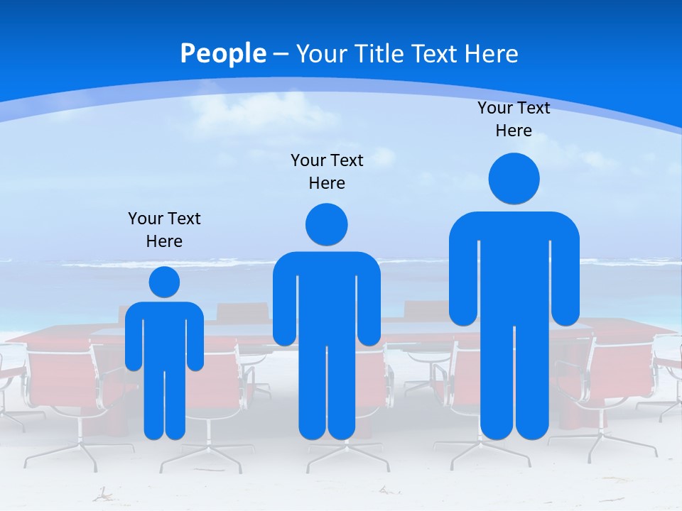 Meeting Room In A Tropical Beach PowerPoint Template