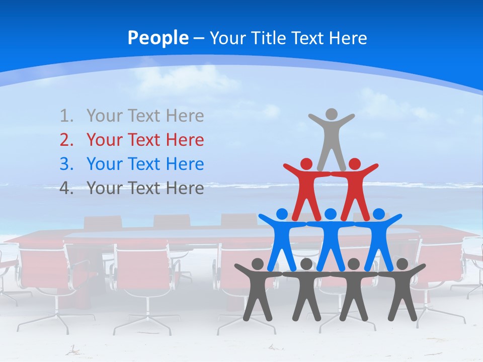 Meeting Room In A Tropical Beach PowerPoint Template