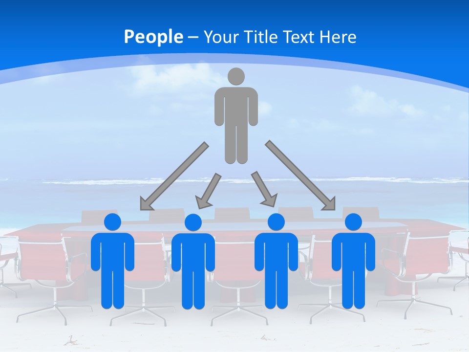 Meeting Room In A Tropical Beach PowerPoint Template