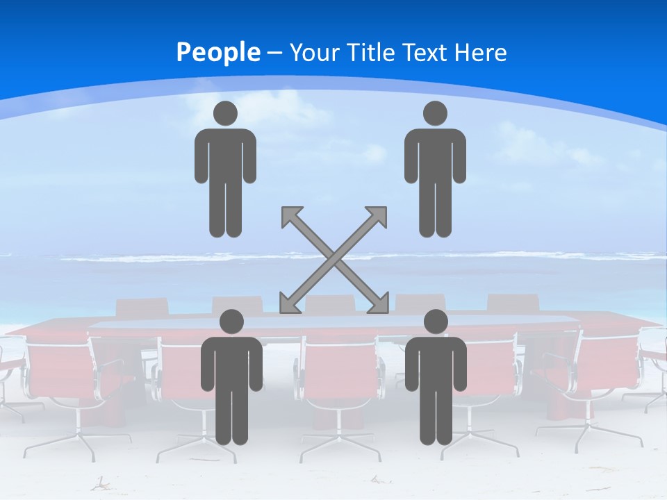 Meeting Room In A Tropical Beach PowerPoint Template