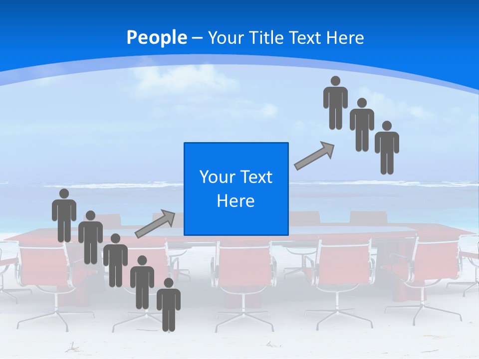 Meeting Room In A Tropical Beach PowerPoint Template