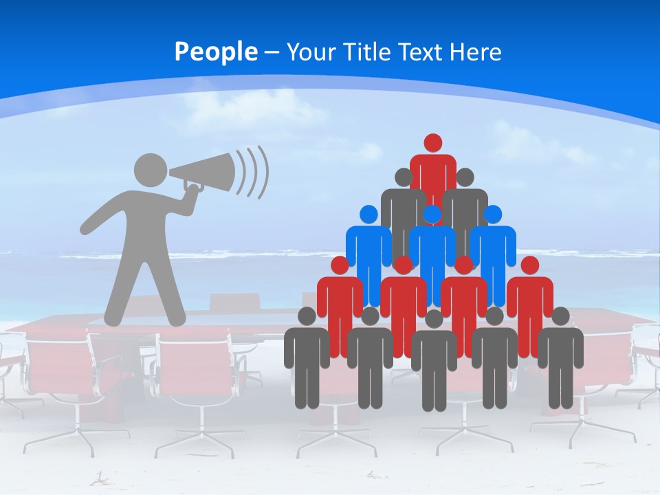 Meeting Room In A Tropical Beach PowerPoint Template