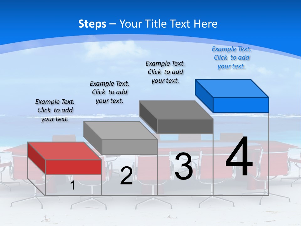 Meeting Room In A Tropical Beach PowerPoint Template