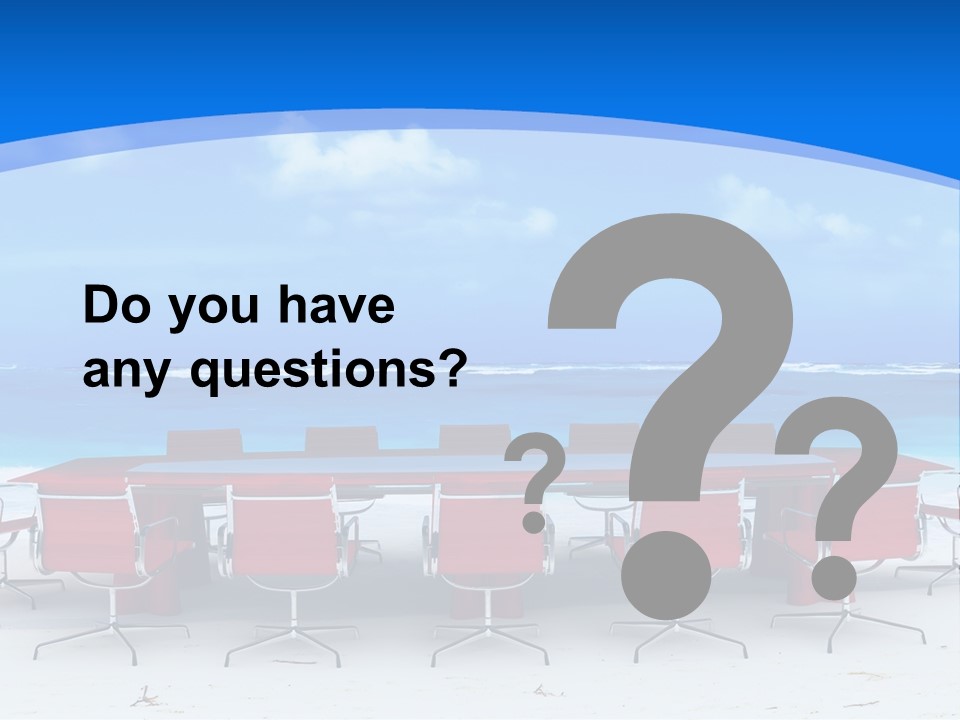 Meeting Room In A Tropical Beach PowerPoint Template