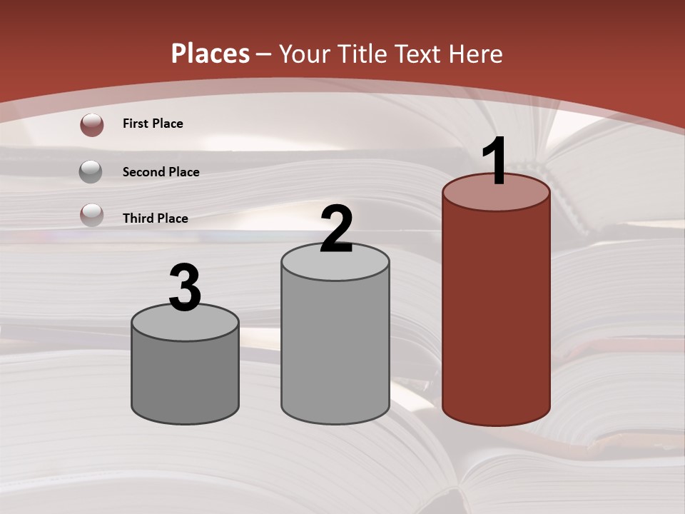 Big Stack Of Books PowerPoint Template