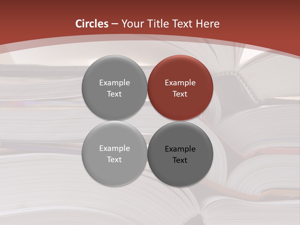 Big Stack Of Books PowerPoint Template
