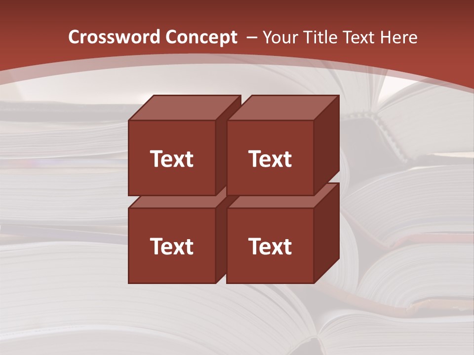 Big Stack Of Books PowerPoint Template
