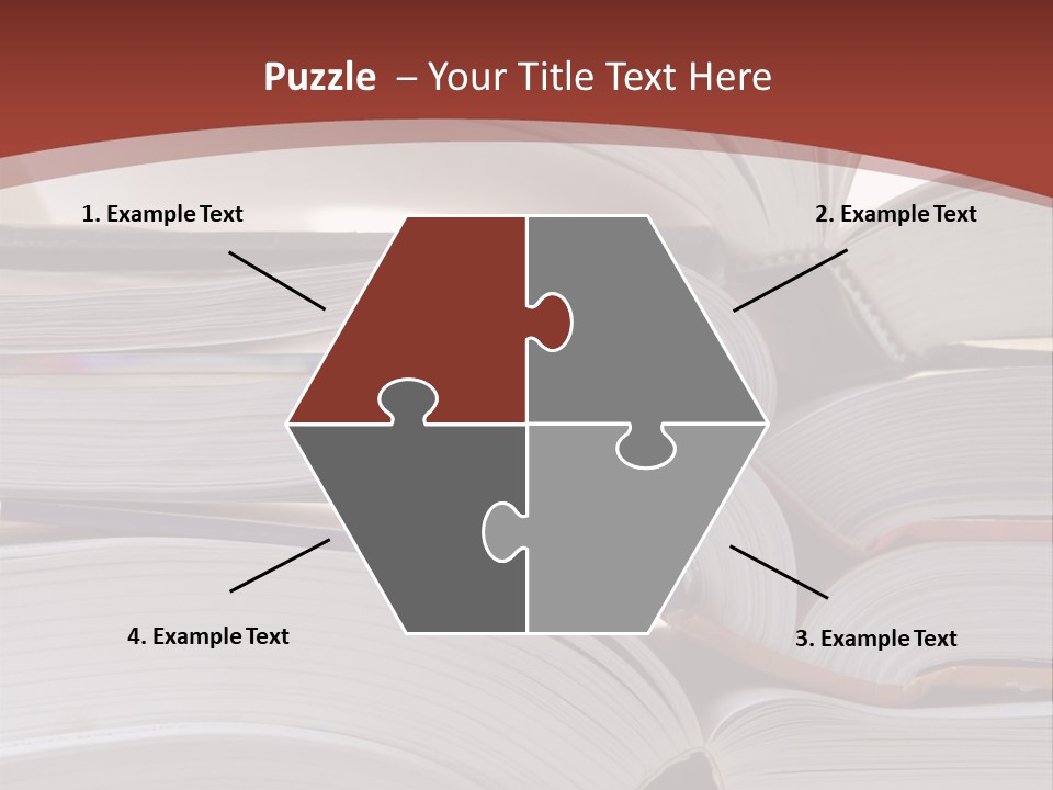 Big Stack Of Books PowerPoint Template