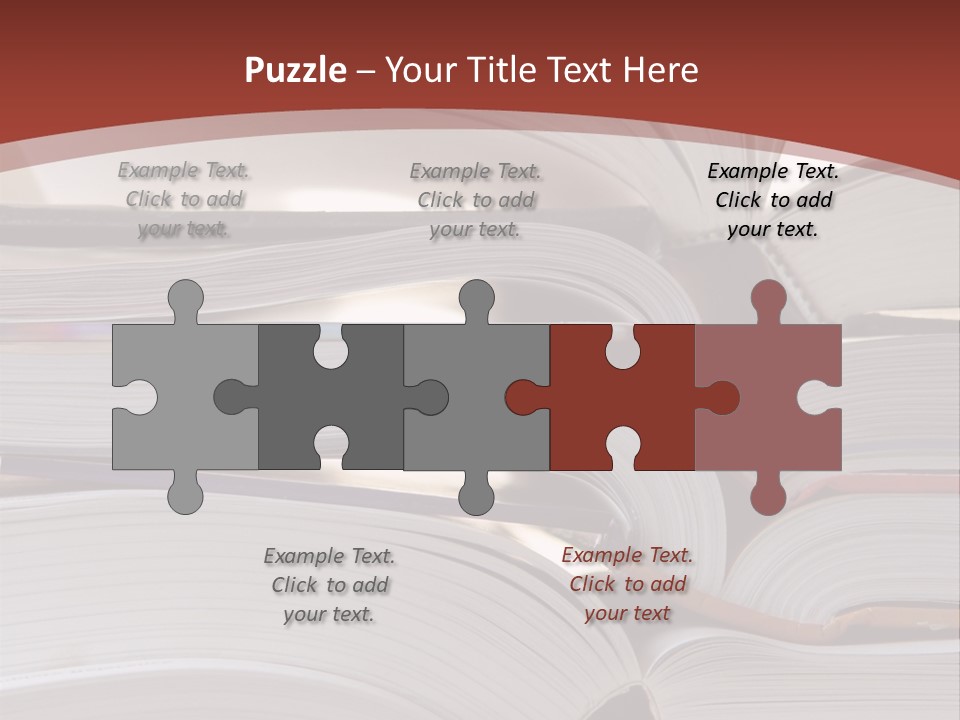 Big Stack Of Books PowerPoint Template