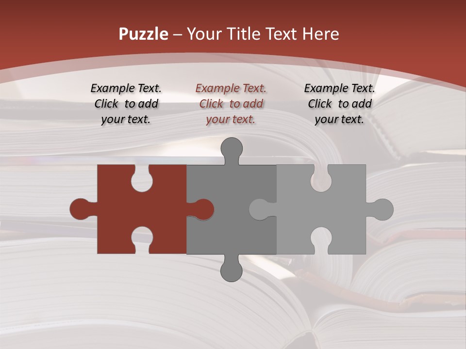 Big Stack Of Books PowerPoint Template