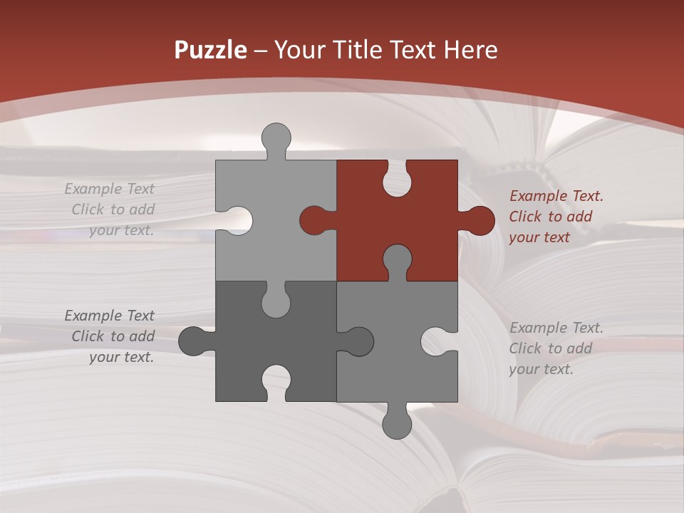 Big Stack Of Books PowerPoint Template