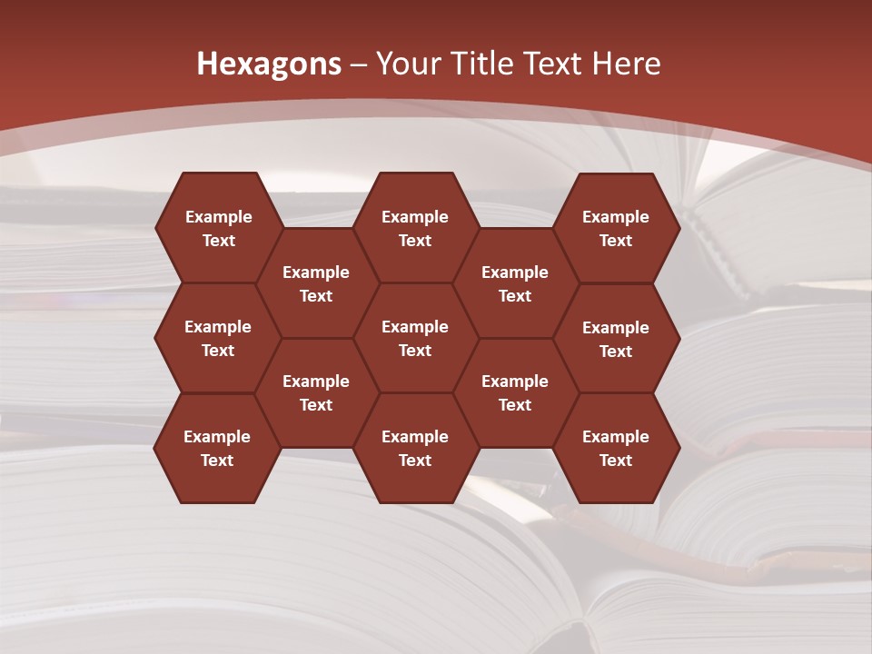 Big Stack Of Books PowerPoint Template