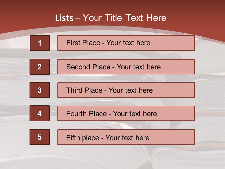 Big Stack Of Books PowerPoint Template
