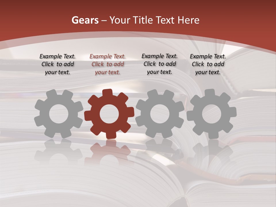 Big Stack Of Books PowerPoint Template