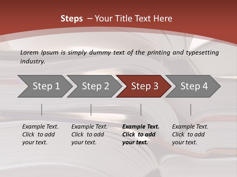 Big Stack Of Books PowerPoint Template