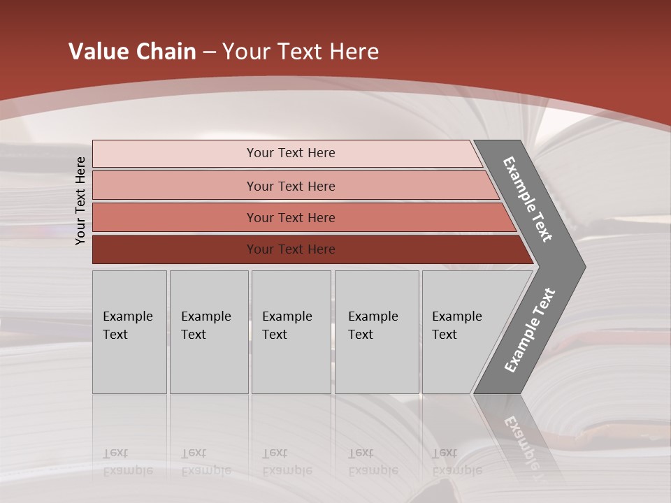 Big Stack Of Books PowerPoint Template