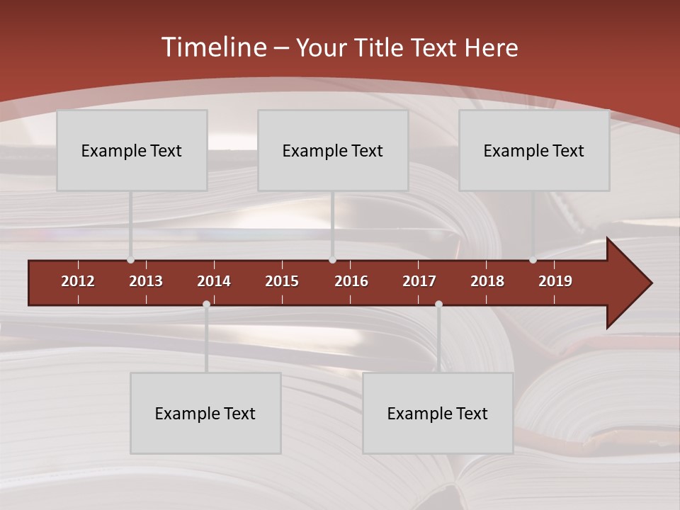 Big Stack Of Books PowerPoint Template
