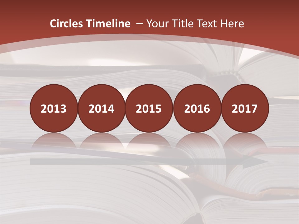 Big Stack Of Books PowerPoint Template