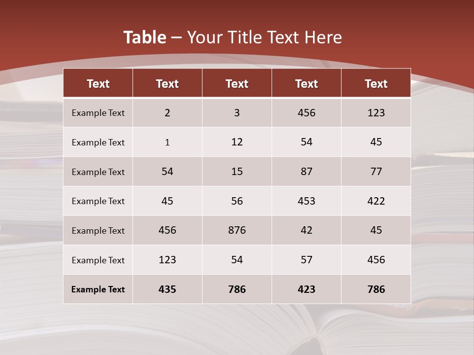 Big Stack Of Books PowerPoint Template