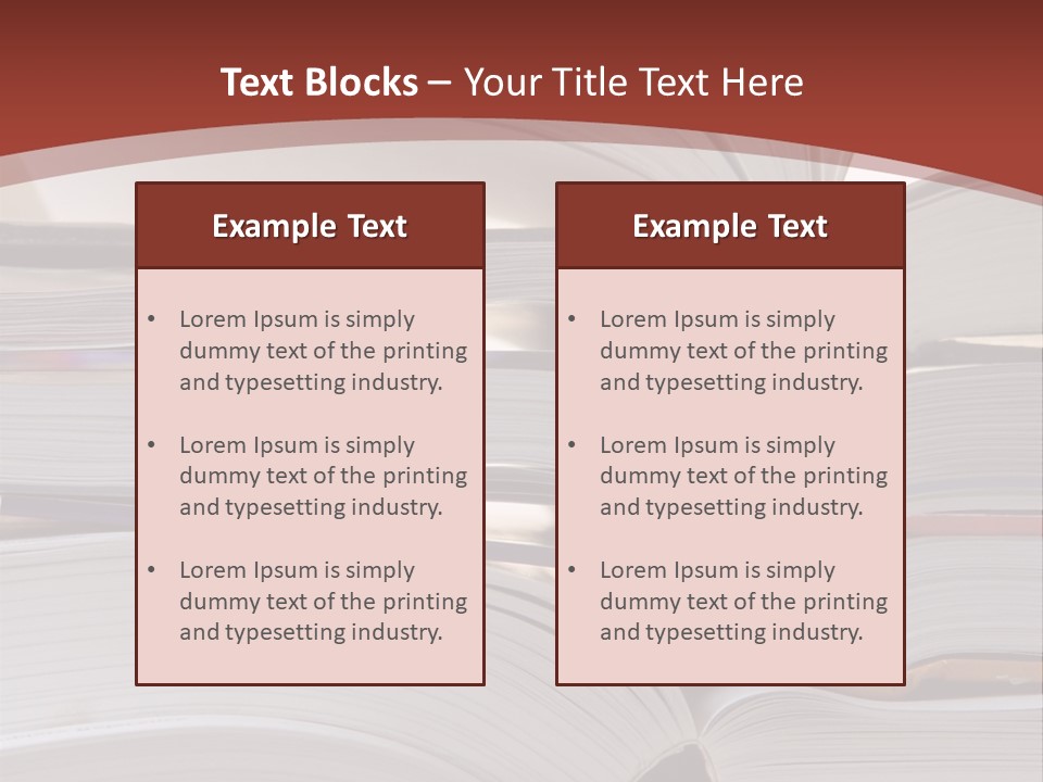 Big Stack Of Books PowerPoint Template