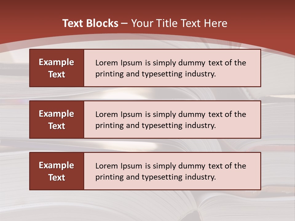 Big Stack Of Books PowerPoint Template