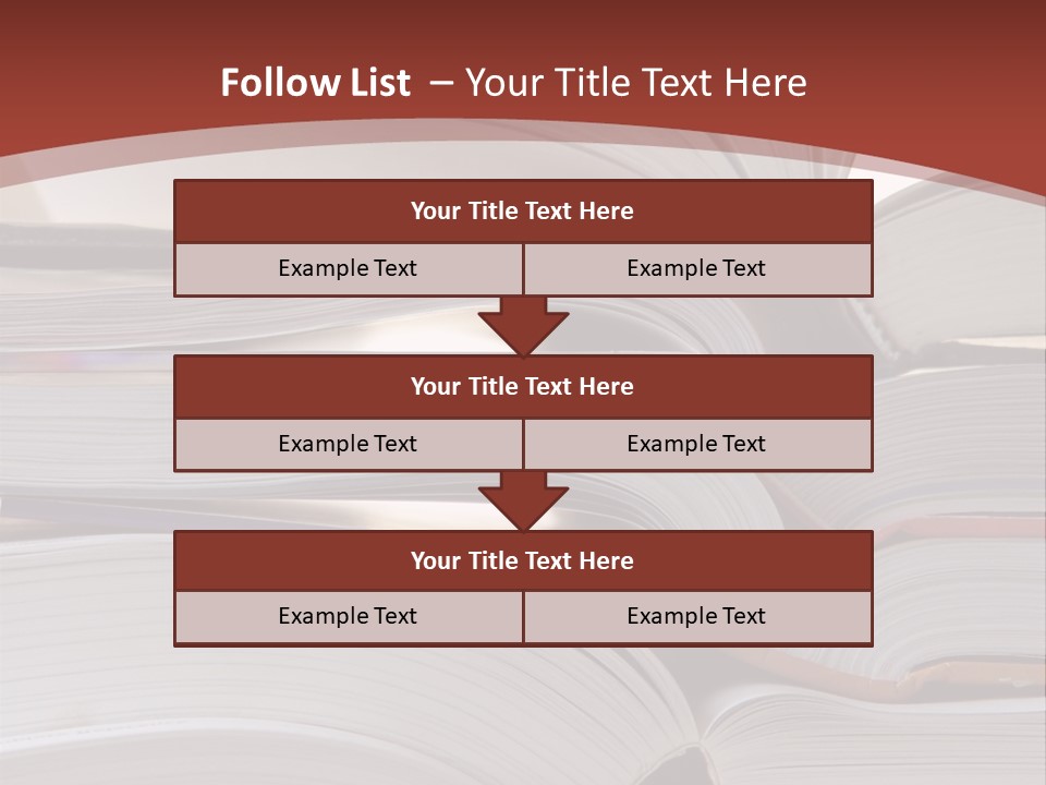 Big Stack Of Books PowerPoint Template