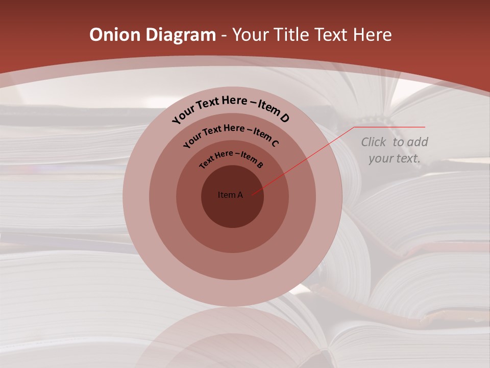 Big Stack Of Books PowerPoint Template