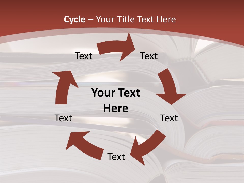 Big Stack Of Books PowerPoint Template