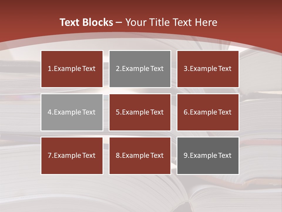 Big Stack Of Books PowerPoint Template