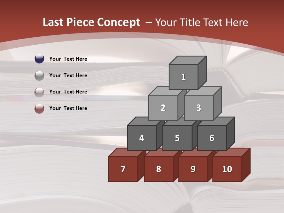 Big Stack Of Books PowerPoint Template