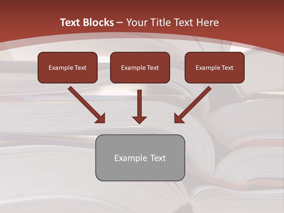 Big Stack Of Books PowerPoint Template