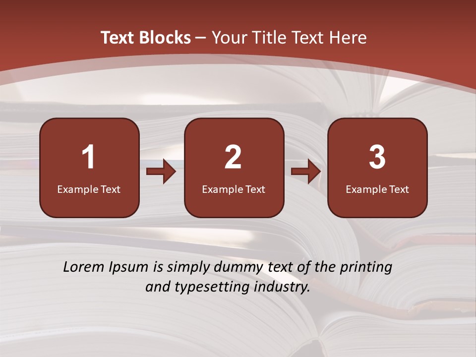 Big Stack Of Books PowerPoint Template