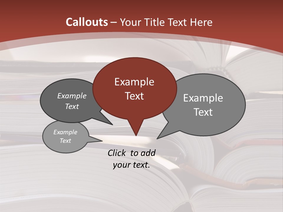 Big Stack Of Books PowerPoint Template