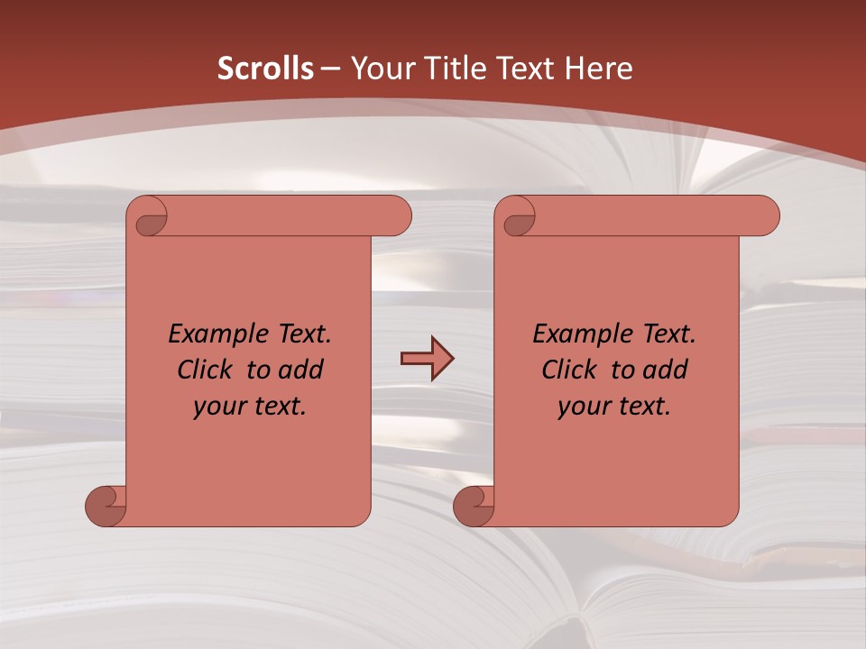 Big Stack Of Books PowerPoint Template