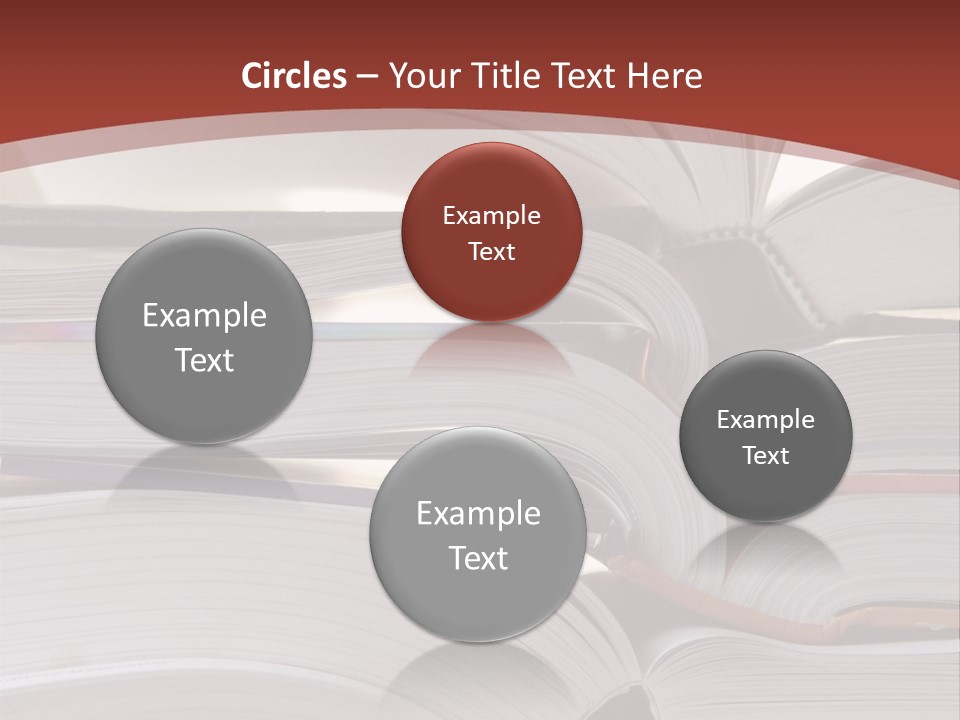 Big Stack Of Books PowerPoint Template