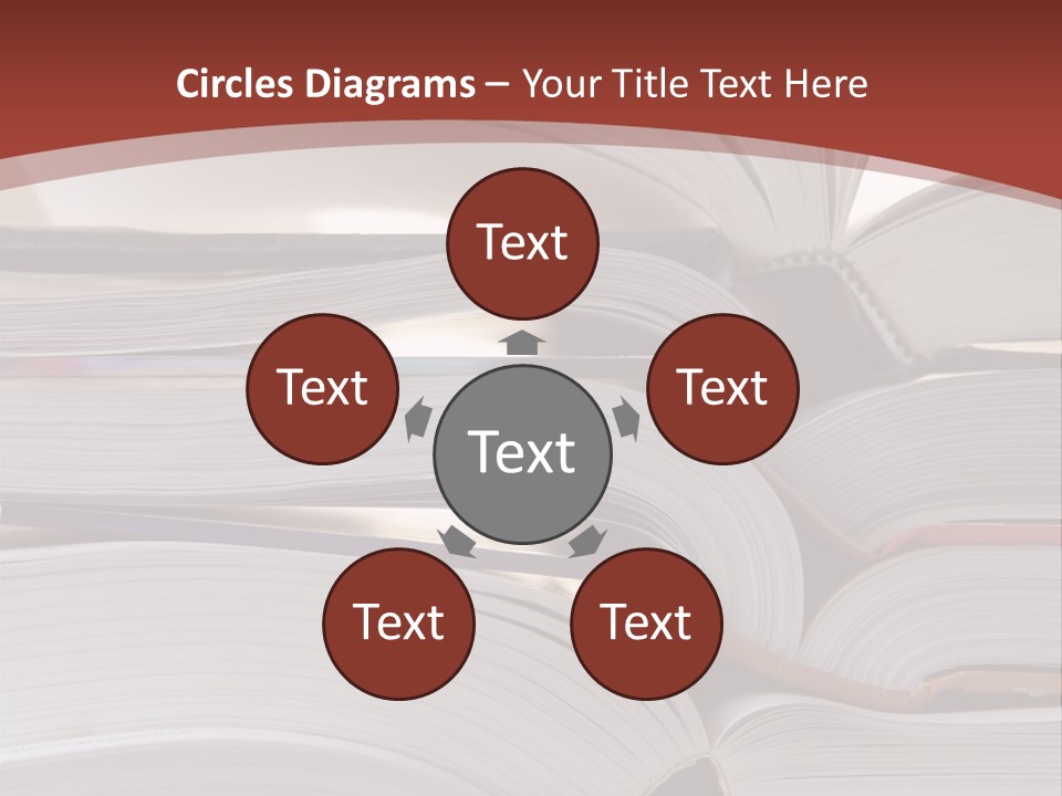 Big Stack Of Books PowerPoint Template