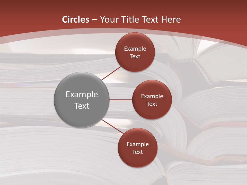 Big Stack Of Books PowerPoint Template