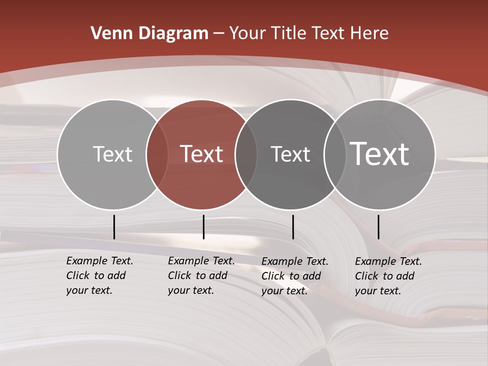 Big Stack Of Books PowerPoint Template