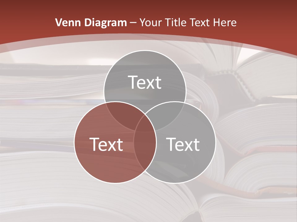 Big Stack Of Books PowerPoint Template