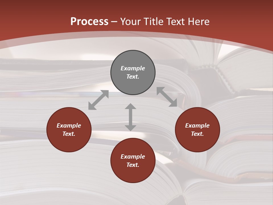 Big Stack Of Books PowerPoint Template