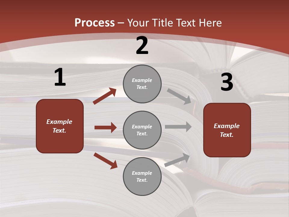 Big Stack Of Books PowerPoint Template