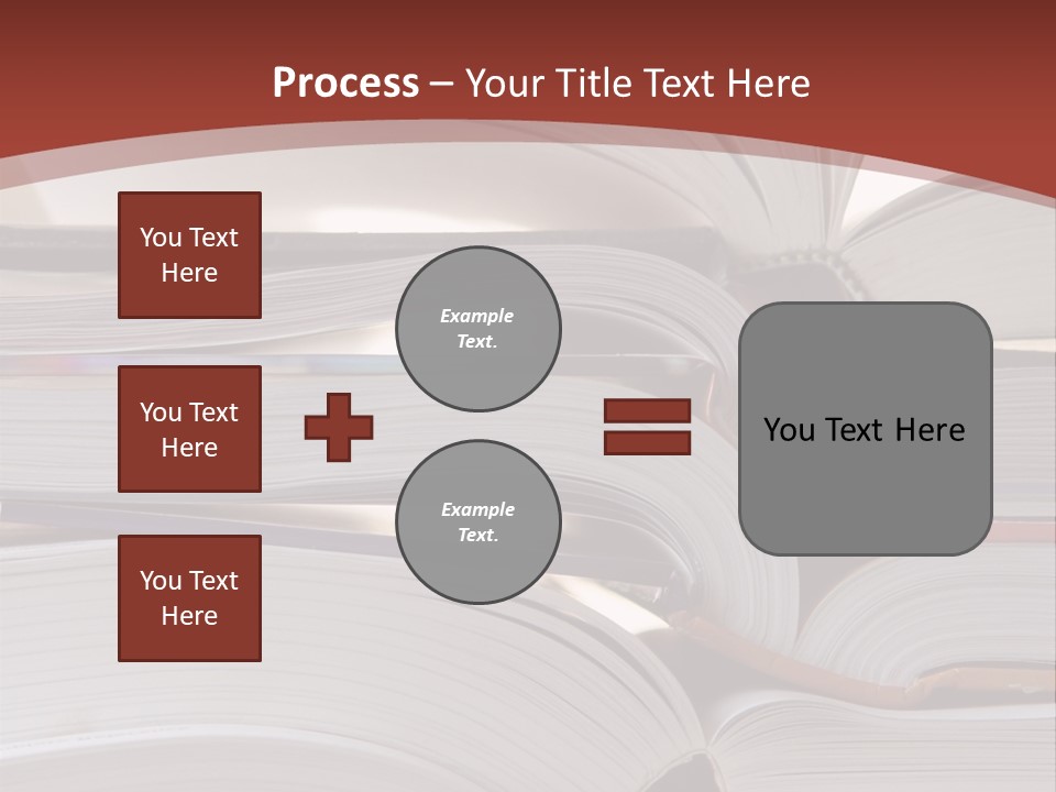 Big Stack Of Books PowerPoint Template