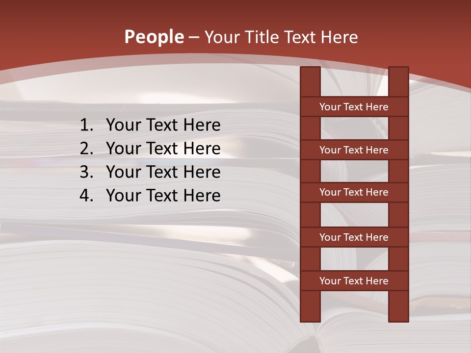 Big Stack Of Books PowerPoint Template